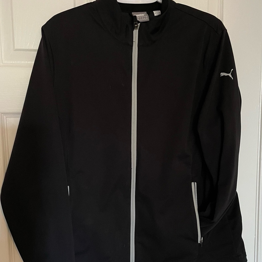 Puma Black Jacket with White Accents
